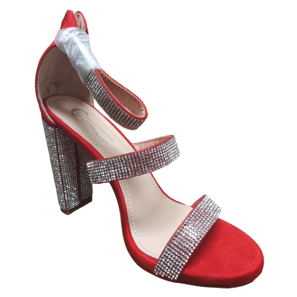 Elegant Collections Rhinestone Chunky heels